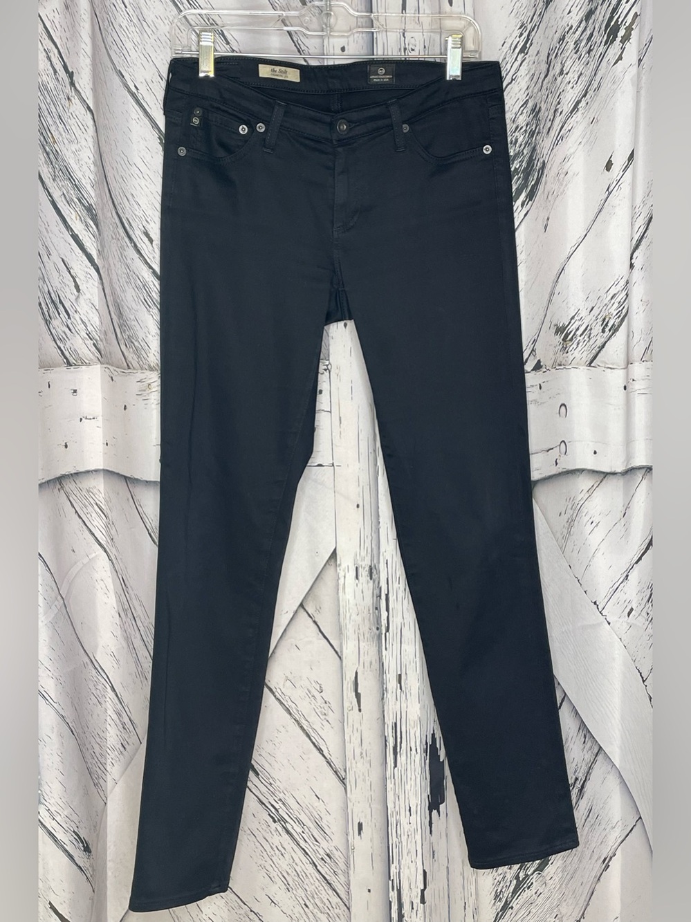 AG Adriano Goldschmied Jeans The Stilt Cigarette Leg Black Size 28R